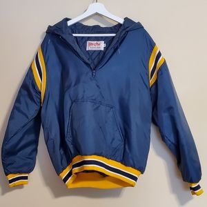 Vtg Birdie Jacket Men's M Blue Yellow Bomber Jacket Coat Richard A Leslie